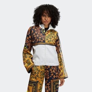 (2-PC) Adidas x Yara Shahidi Colorful Printed Satin 2-Piece Tracksuit Size: XS